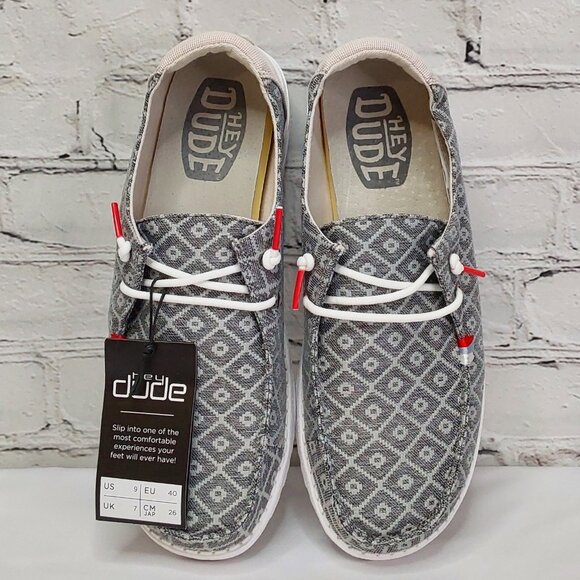 'HEY DUDE' WENDY BOHO EMBROIDERY RED CAP LACE SHOES - Picture 7 of 16